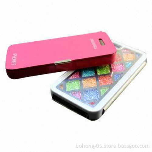 Phone Cover for iPhone 5S, PC and PU Materials, Swarovski Diamond Shell Holster